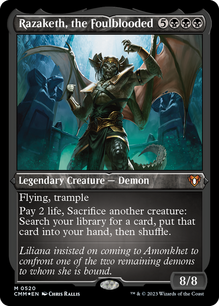Razaketh, the Foulblooded (CMM-520) - Commander Masters Etched Foil