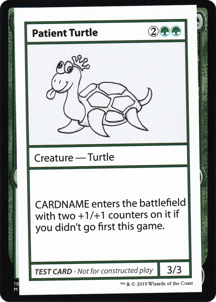 Patient Turtle (No PW Symbol) (CMB1-082) - Mystery Booster Playtest Cards 2021