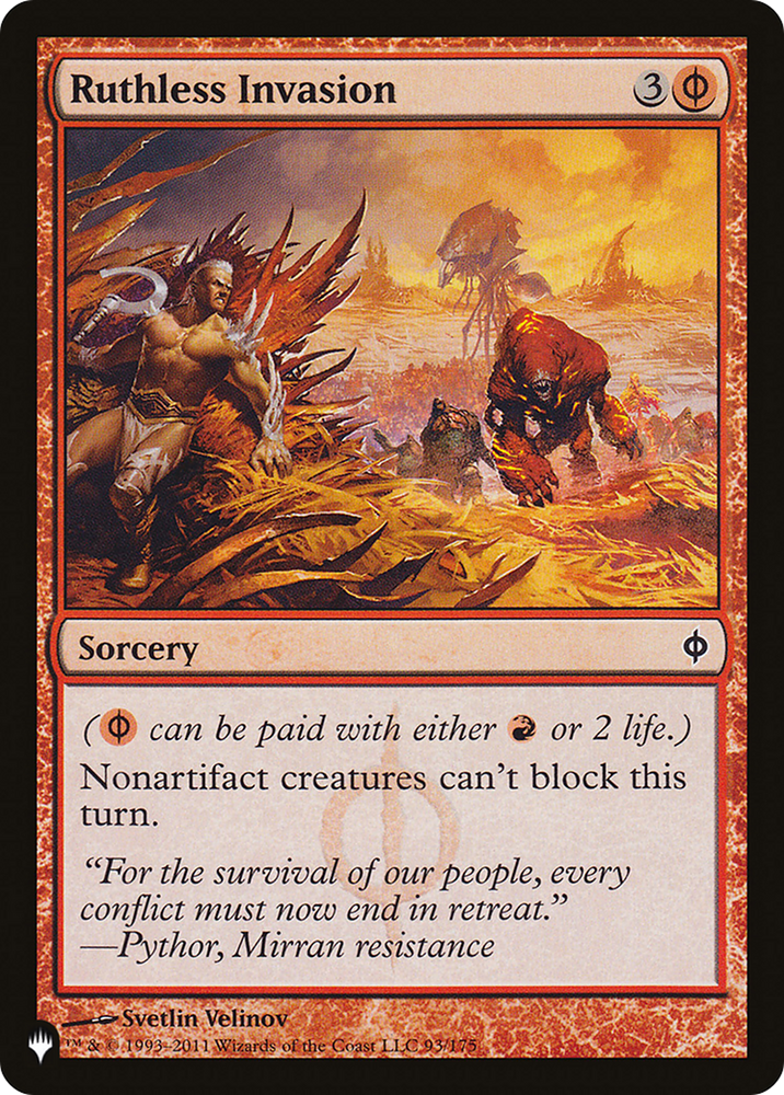 Ruthless Invasion (LIST-93/175) - The List