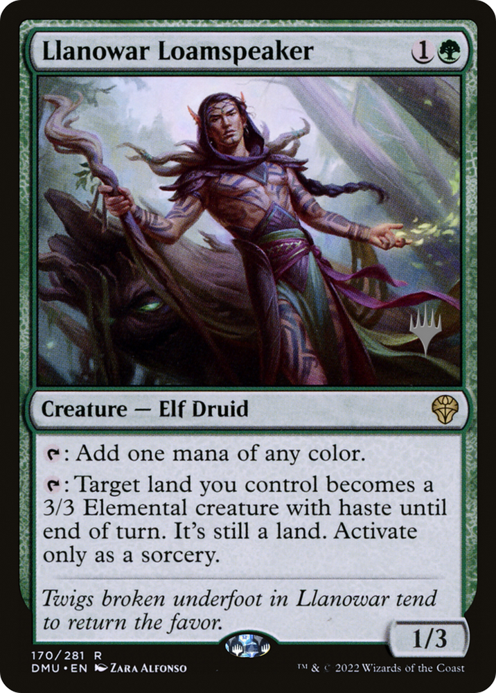 Llanowar Loamspeaker (PPDMU-170P) - Dominaria United Promos Foil