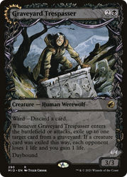 Graveyard Trespasser (Showcase) (MID-290) - Innistrad: Midnight Hunt: (Showcase, Double Faced Transform)