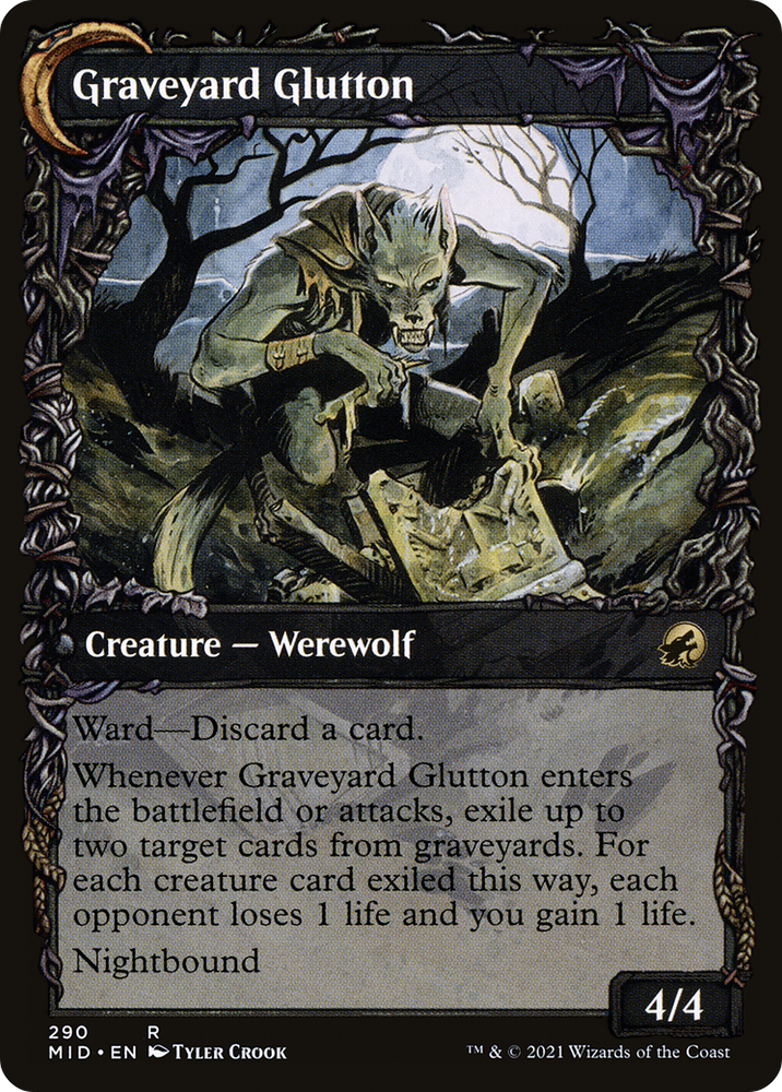 Graveyard Trespasser (Showcase) (MID-290) - Innistrad: Midnight Hunt: (Showcase, Double Faced Transform) Foil