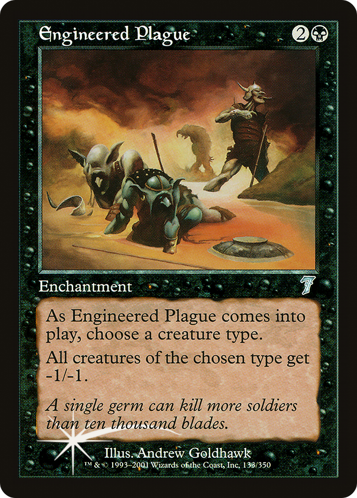 Engineered Plague (7ED-133★) - Seventh Edition Foil