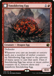 Smoldering Egg (MID-159) - Innistrad: Midnight Hunt: (Double Faced Transform) Foil