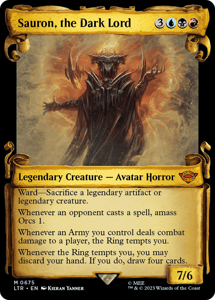 Sauron, the Dark Lord (Showcase Scrolls) (LTR-675) - The Lord of the Rings: Tales of Middle-earth: (Showcase) Foil