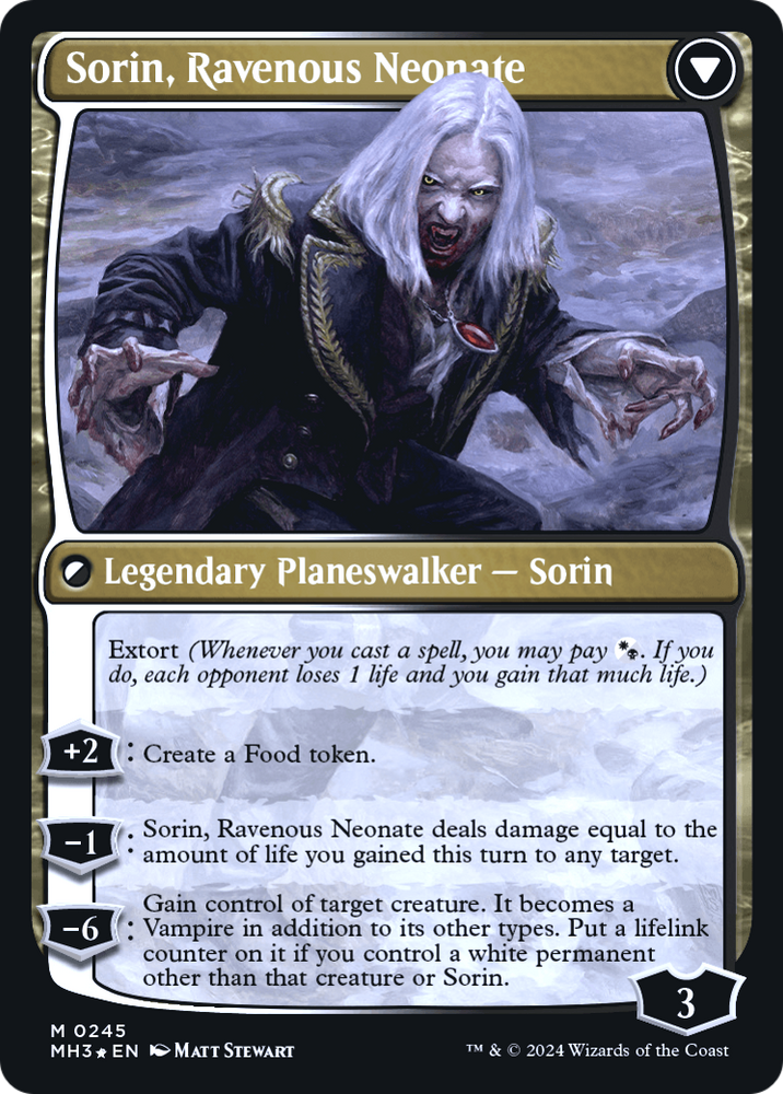 Sorin of House Markov // Sorin, Ravenous Neonate (PRE-245) - Modern Horizons 3 Promos Foil