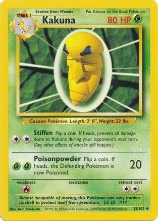 Kakuna 033/102  Base Set - Uncommon
