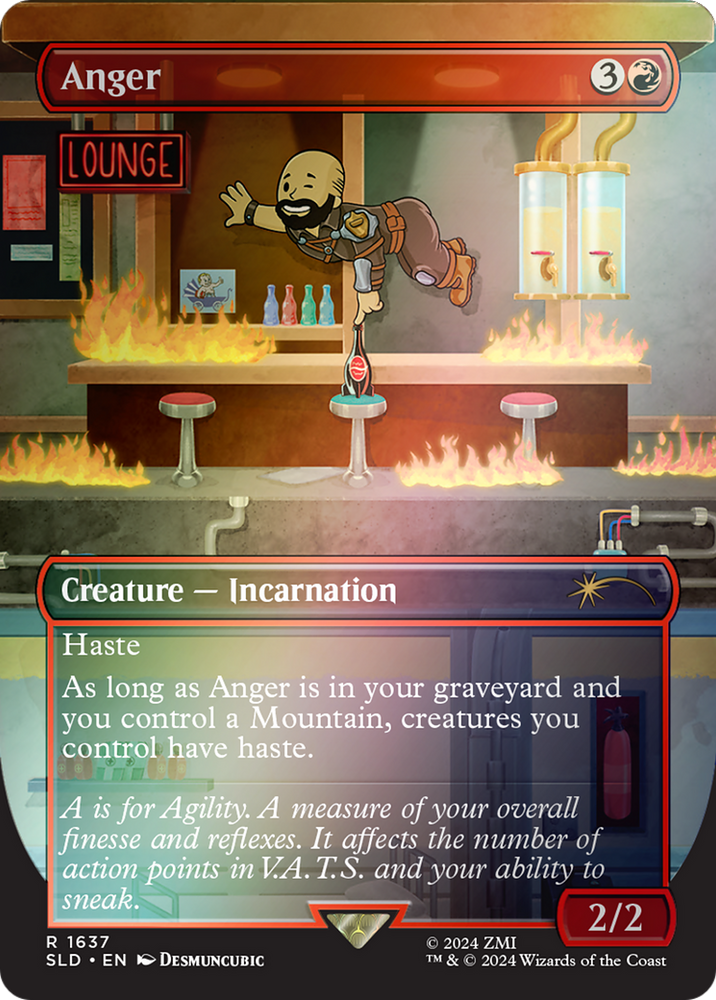 Anger (Rainbow Foil) (SLD-1637★) - Secret Lair Drop (Borderless) Foil