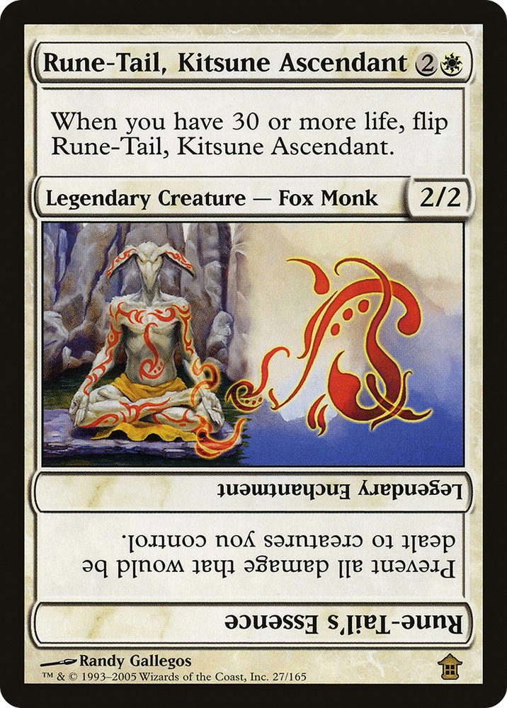 Rune-Tail, Kitsune Ascendant (SOK-027) - Saviors of Kamigawa Foil