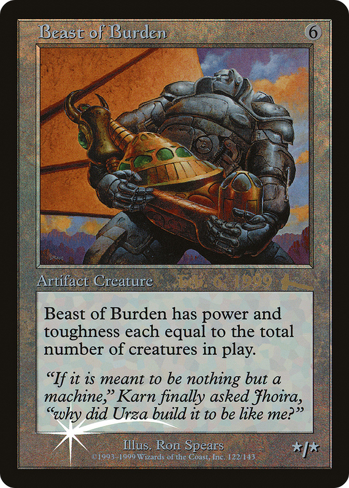 Beast of Burden (PRE-122) - Urza's Legacy Promos Foil