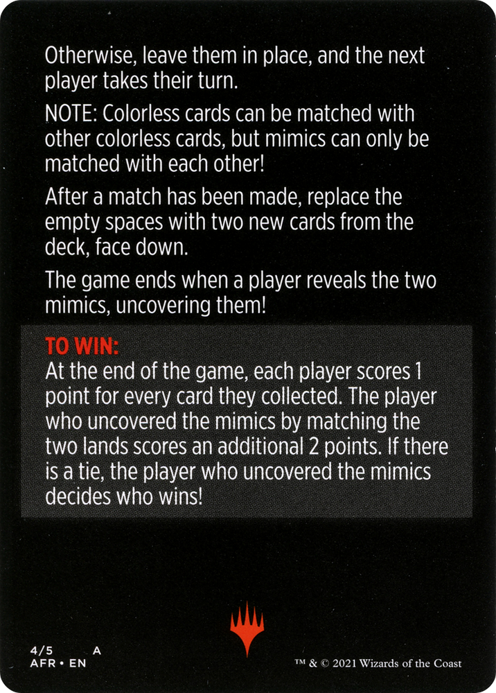 Mimic Match // Mimic Match (cont'd) (MAFR-004) - Adventures in the Forgotten Realms Minigames Foil