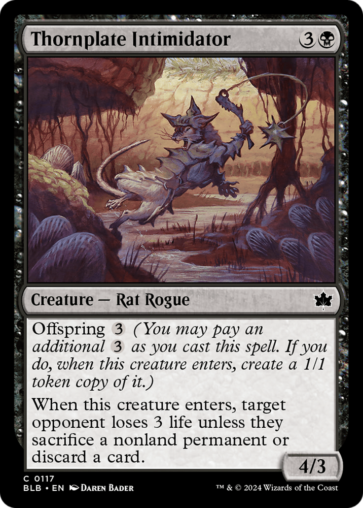Thornplate Intimidator (BLB-117) - Bloomburrow Foil