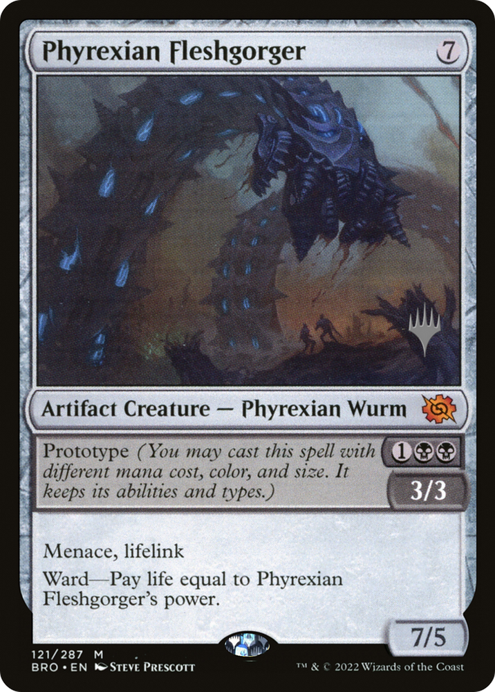 Phyrexian Fleshgorger (PPBRO-121P) - The Brothers' War Promos Foil