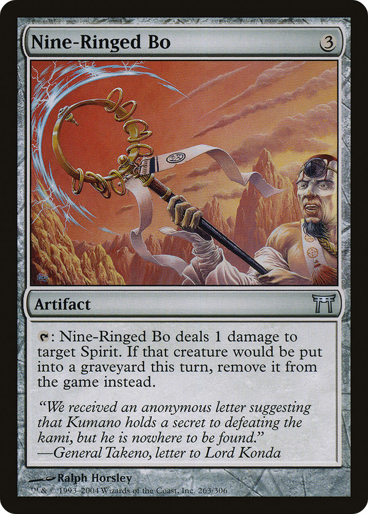 Nine-Ringed Bo (CHK-263) - Champions of Kamigawa Foil
