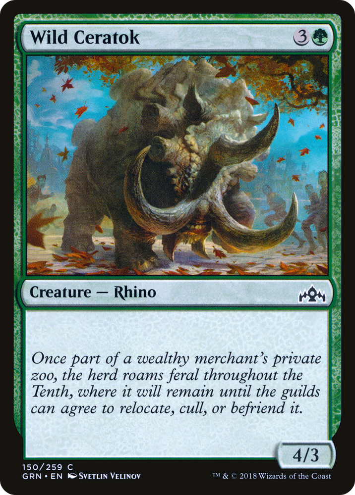 Wild Ceratok (GRN-150) - Guilds of Ravnica Foil