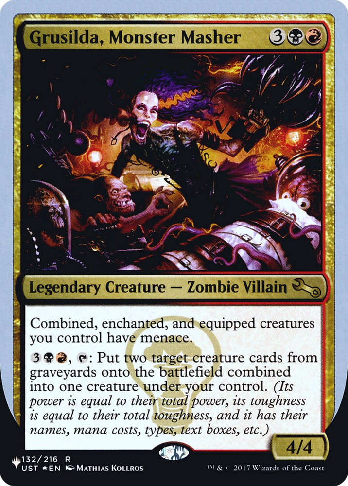 Grusilda, Monster Masher (LIST-048) - The List (Unfinity Foil Edition) Foil
