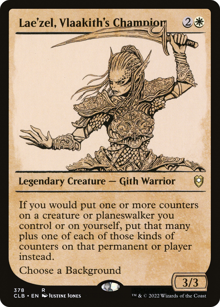 Lae'zel, Vlaakith's Champion (Showcase) (CLB-378) - Commander Legends: Battle for Baldur's Gate: (Showcase) Foil