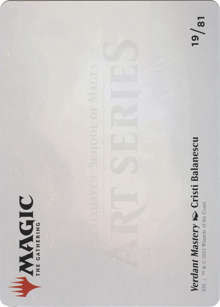 Verdant Mastery // Verdant Mastery (ASTX-019) - Strixhaven Art Series (Borderless) Foil