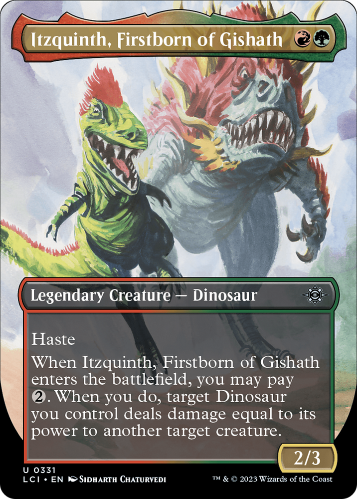 Itzquinth, Firstborn of Gishath (Borderless) (LCI-331) - The Lost Caverns of Ixalan (Borderless) Foil