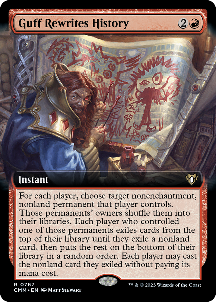 Guff Rewrites History (Extended Art) (CMM-767) - Commander Masters: (Extended Art) Foil