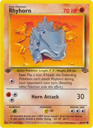 Rhyhorn 061/64  - Unlimited Jungle - Common