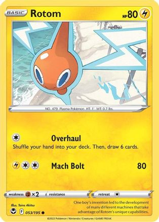 Rotom 053/195  SWSH12 Silver Tempest - Common
