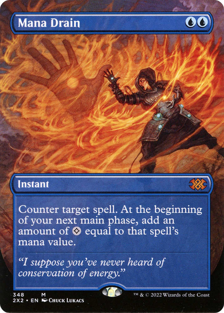 Mana Drain (Borderless) (2X2-348) - Double Masters 2022 (Borderless) Foil