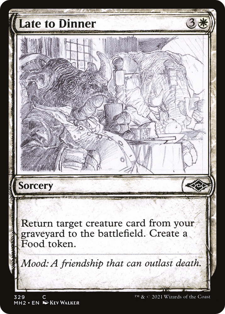 Late to Dinner (Showcase) (MH2-329) - Modern Horizons 2: (Showcase) Foil