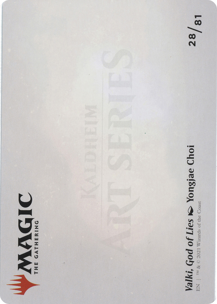 Valki, God of Lies // Valki, God of Lies (AKHM-028) - Kaldheim Art Series (Borderless) Foil