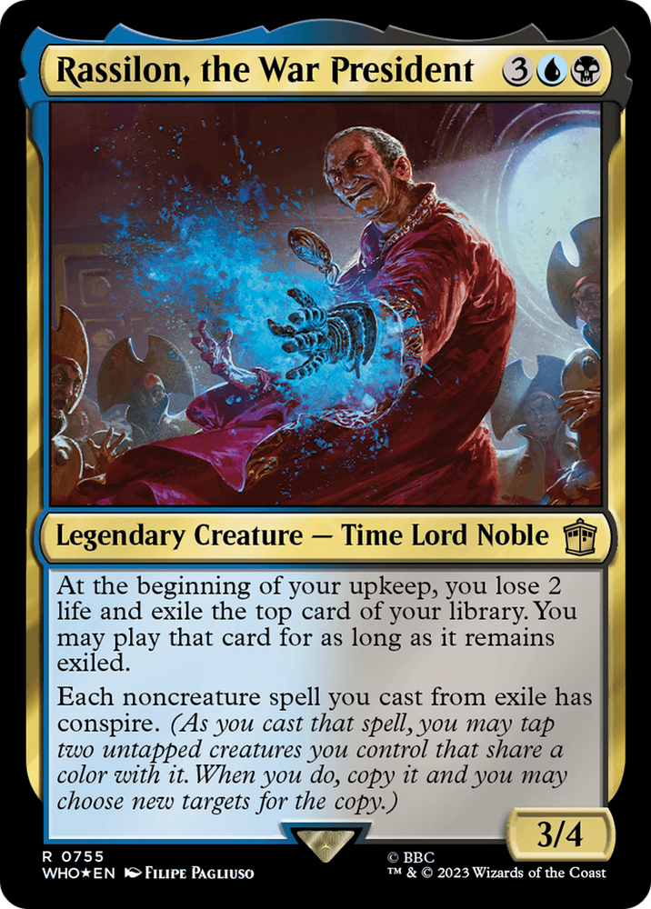 Rassilon, the War President (Surge Foil) (WHO-755) - Doctor Who Foil