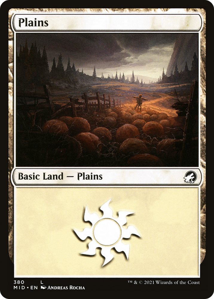 Plains (380) (MID-380) - Innistrad: Midnight Hunt Foil