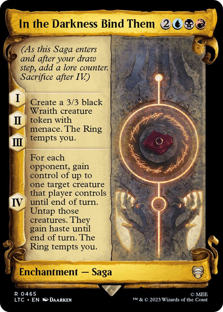 In the Darkness Bind Them (Showcase Scrolls) (LTC-465) - Tales of Middle-earth Commander: (Showcase)