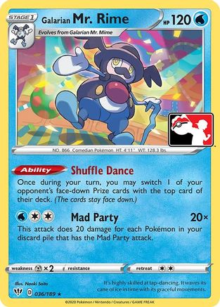 Galarian Mr. Rime 036  Prize Pack Series Cards - Rare