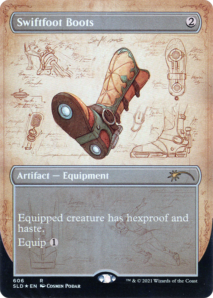 Swiftfoot Boots (SLD-606) - Secret Lair Drop (Borderless) Foil