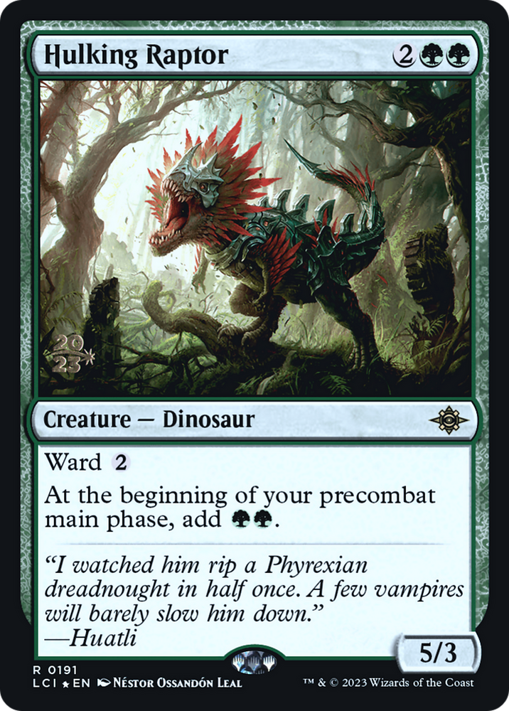 Hulking Raptor (PRE-191) - The Lost Caverns of Ixalan Promos Foil