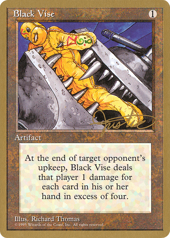Black Vise - 1996 Mark Justice (4ED) (WCD-MJ299) - Pro Tour Collector Set