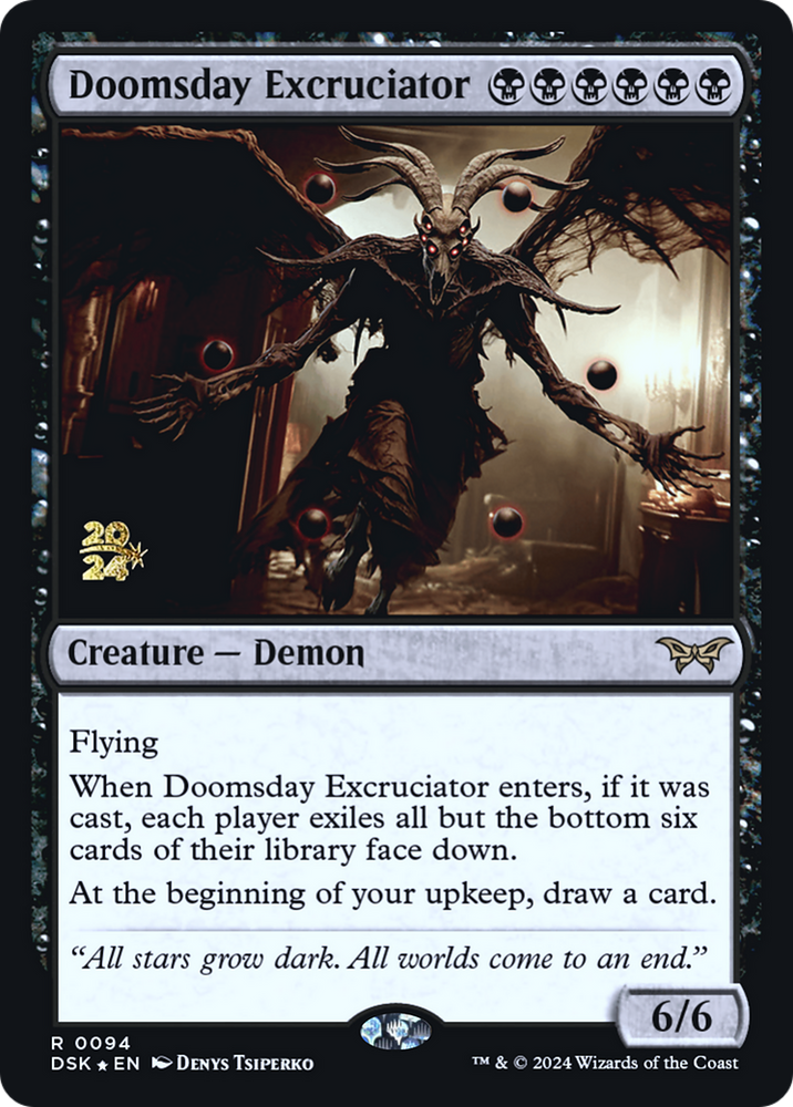 Doomsday Excruciator (PRE-094) - Duskmourn: House of Horror Promos Foil