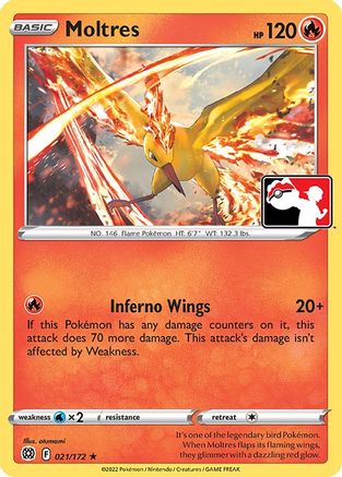 Moltres 021/172  Prize Pack Series Cards - Rare