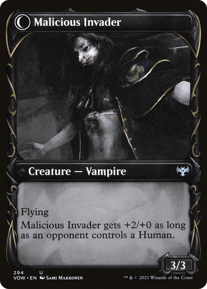 Innocent Traveler (Showcase) (VOW-294) - Innistrad: Crimson Vow: (Showcase, Double Faced Transform) Foil