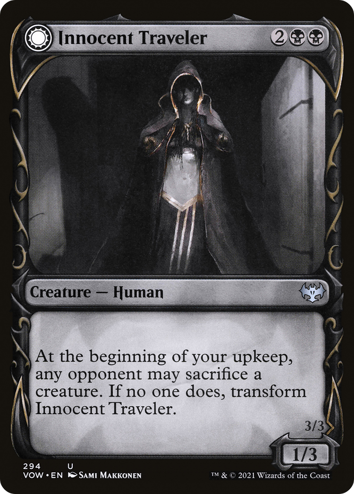 Innocent Traveler (Showcase) (VOW-294) - Innistrad: Crimson Vow: (Showcase, Double Faced Transform)