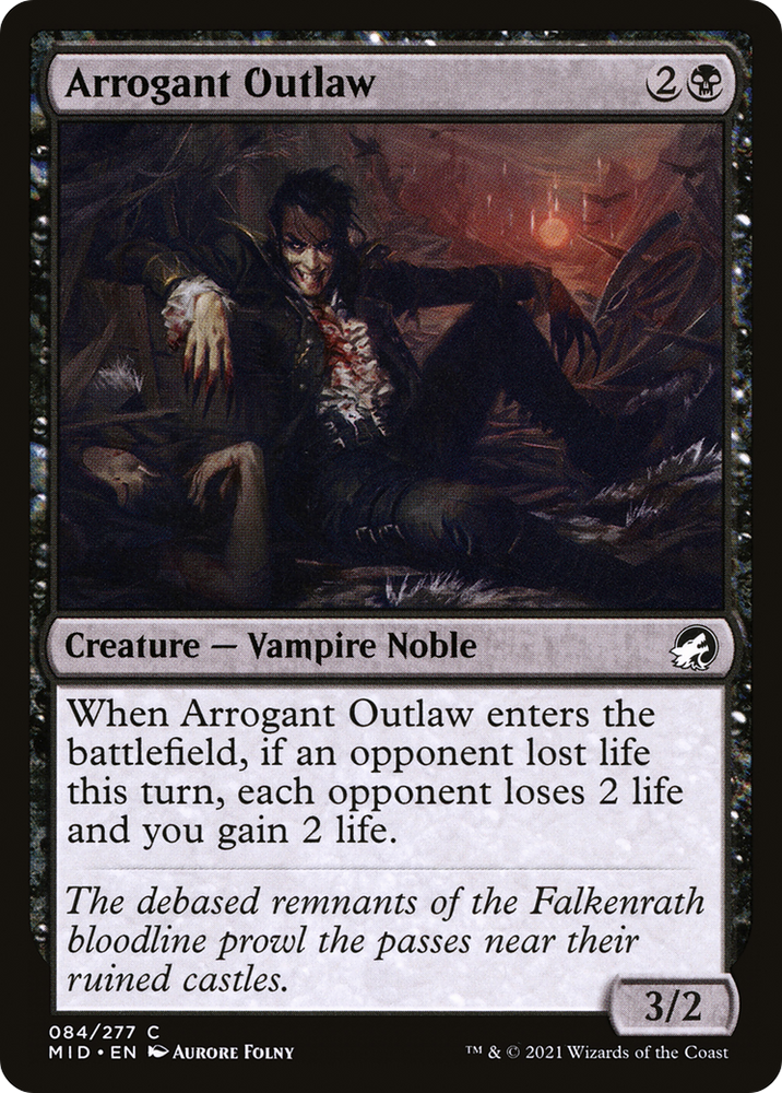 Arrogant Outlaw (MID-084) - Innistrad: Midnight Hunt Foil