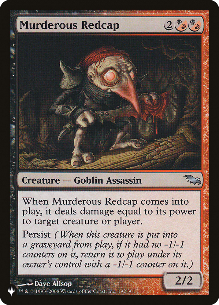 Murderous Redcap (LIST-SHM-192) - The List