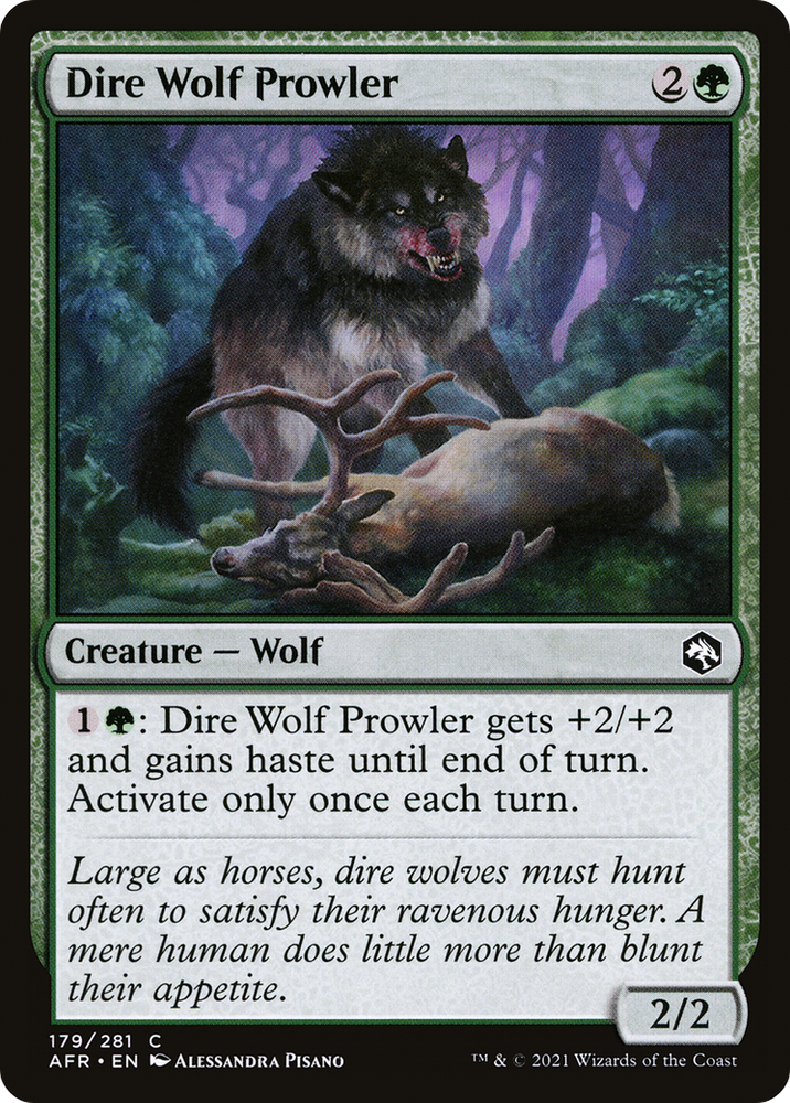 Dire Wolf Prowler (AFR-179) - Adventures in the Forgotten Realms Foil