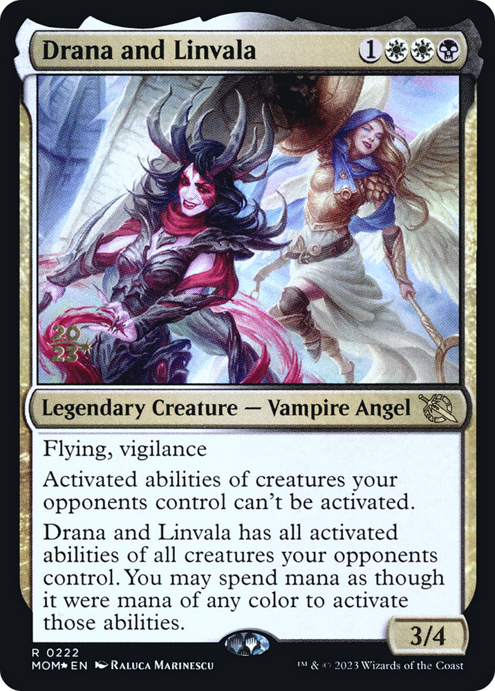 Drana and Linvala (PRE-222) - March of the Machine Promos Foil