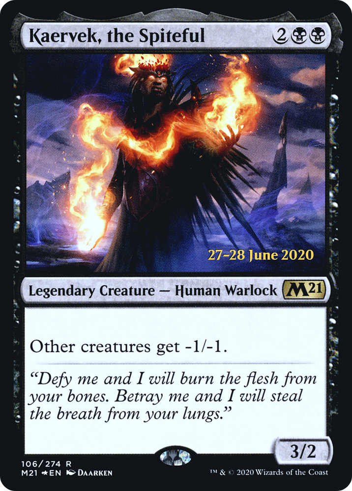 Kaervek, the Spiteful (PRE-106S) - Core Set 2021 Promos Foil