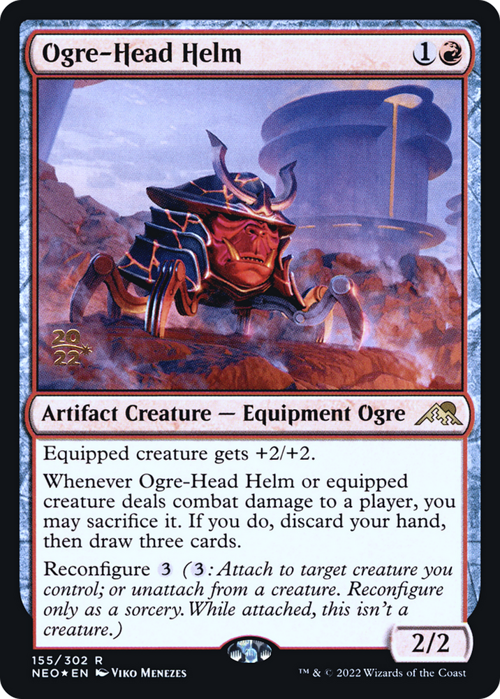 Ogre-Head Helm (PRE-155S) - Kamigawa: Neon Dynasty Promos Foil