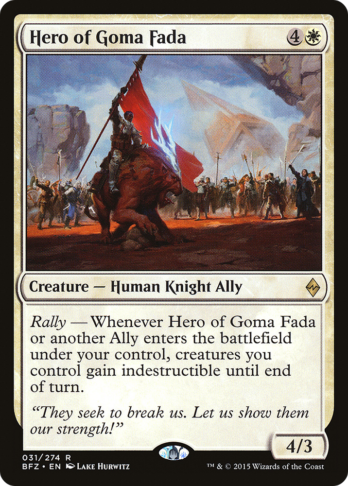 Hero of Goma Fada (BFZ-031) - Battle for Zendikar Foil