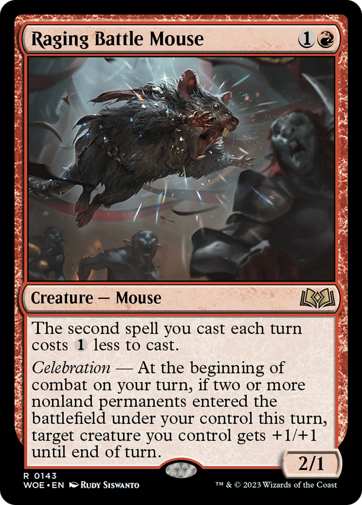 Raging Battle Mouse (WOE-143) - Wilds of Eldraine
