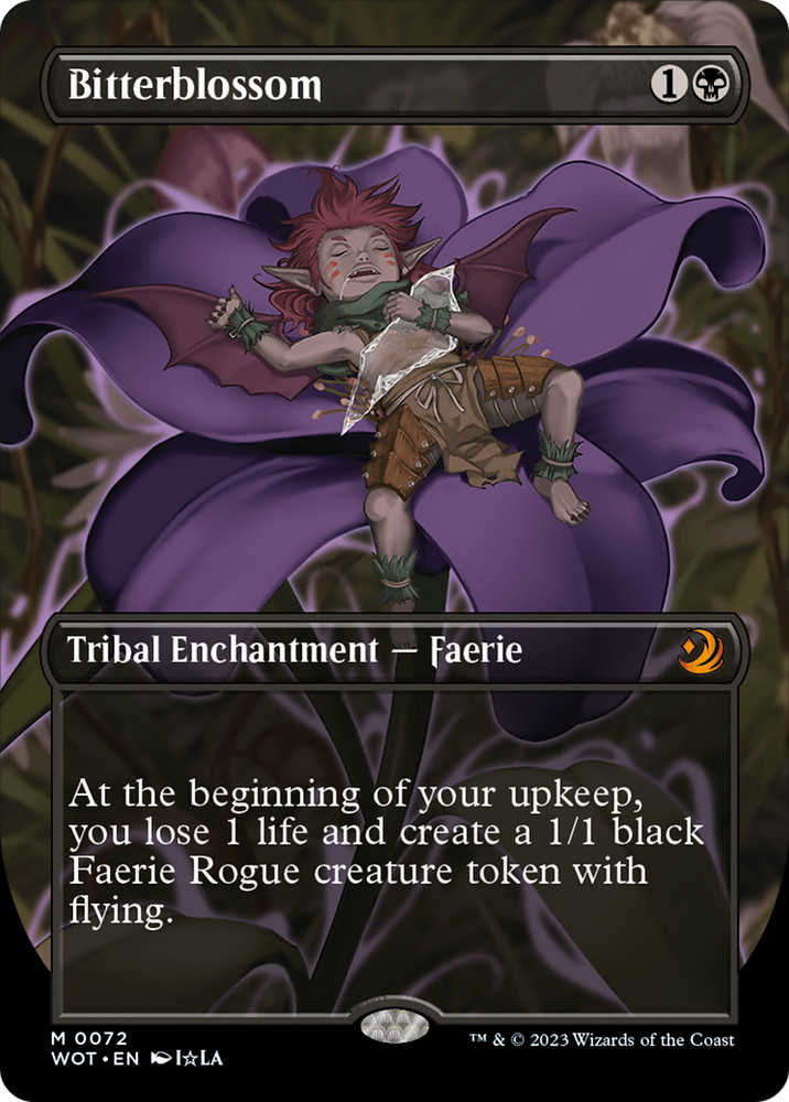 Bitterblossom (Anime Borderless) (WOT-072) - Wilds of Eldraine: Enchanting Tales (Borderless) Foil