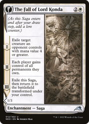 The Fall of Lord Konda (NEO-012) - Kamigawa: Neon Dynasty: (fandfc, enchantment) Foil